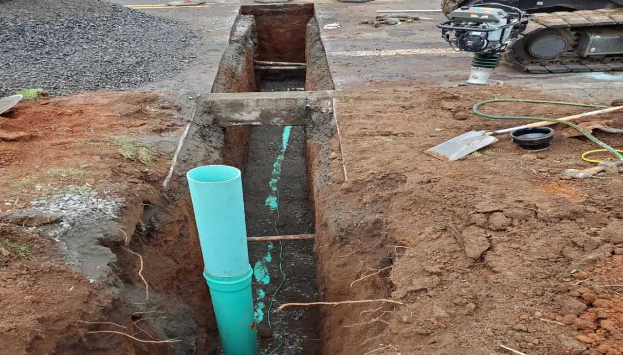 Civil excavation and site preparation for construction